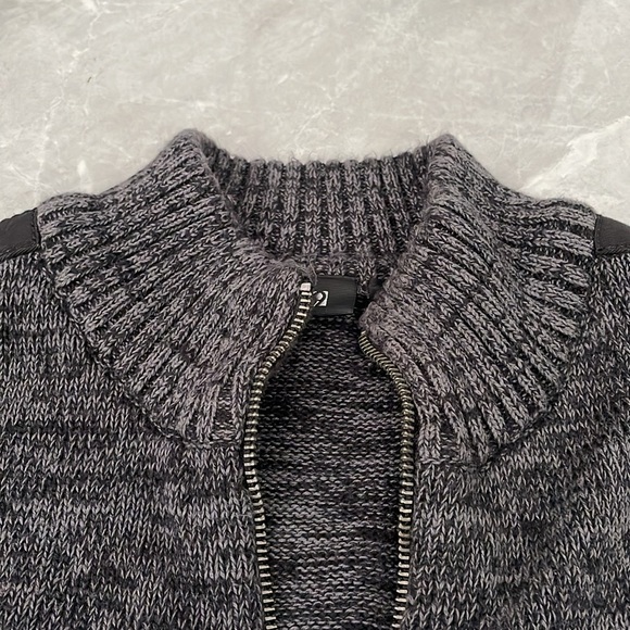 Men’s Apt. 9 Full Zipper Long Sleeve Cotton Sweater With Button Pockets Large - Picture 6 of 16